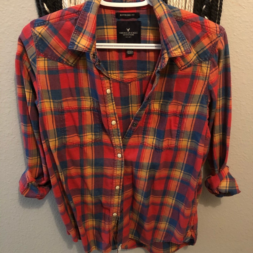 American Eagle “boyfriend fit” flannel